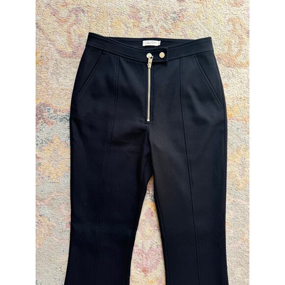 A.L.C. Navy Wool Blend Flared Pants - Picture 3 of 9